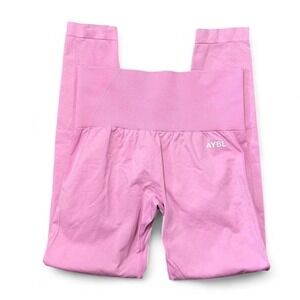 AYBL Pink Empower Seamless Leggings Size Small Gym Fitness Preppy